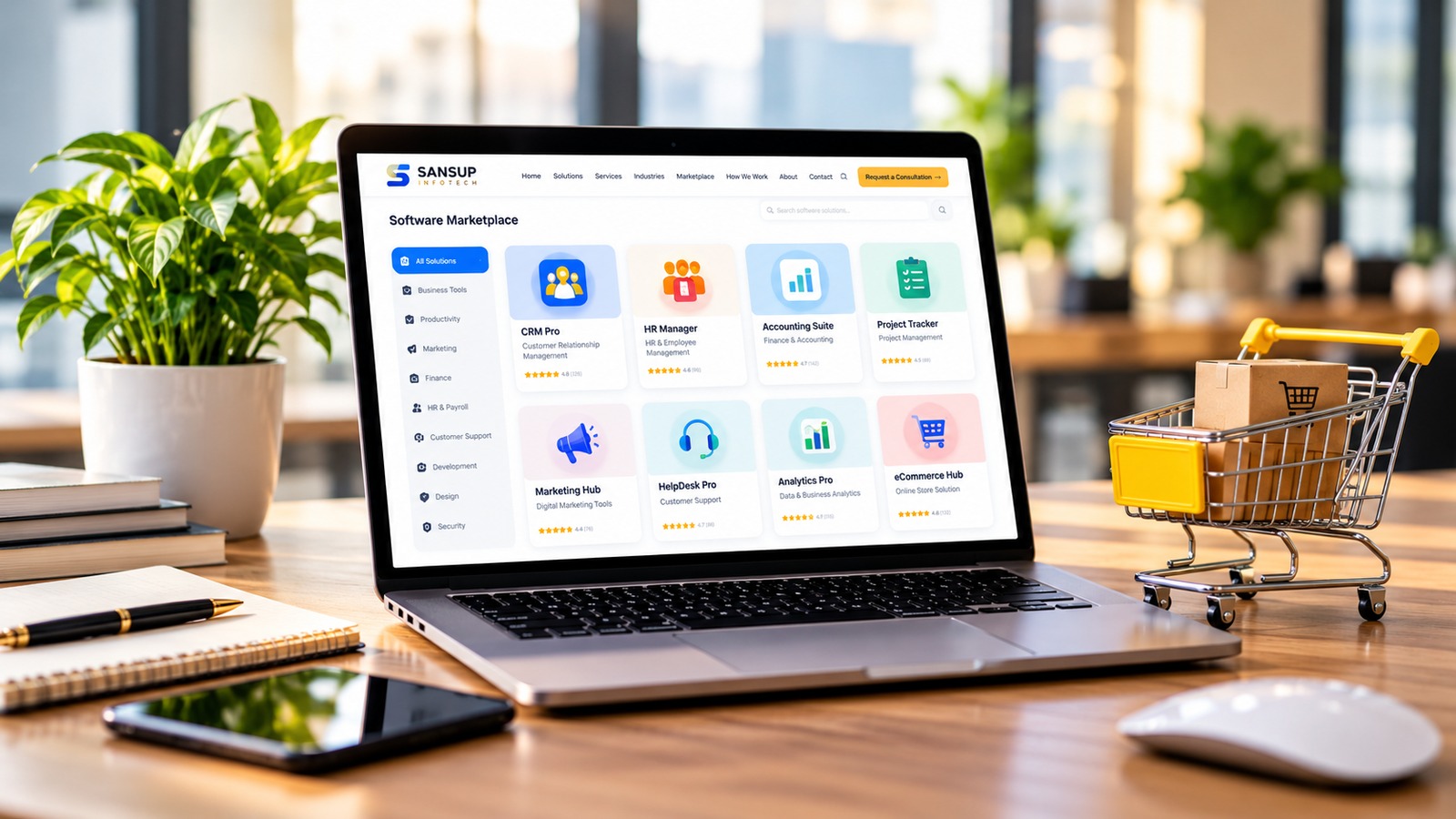 Sansup Infotech Technology Solutions & Services Dashboard